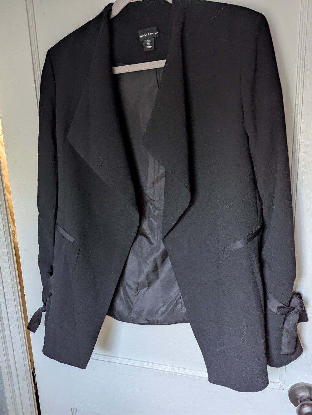 Willi Smith Black Blazer With Split Cuffs/Ties